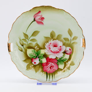 Lefton Hand Painted Porcelain Cake Plate