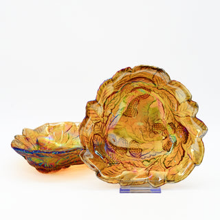 Pair of Indiana Carnival Glass Candy Bowls