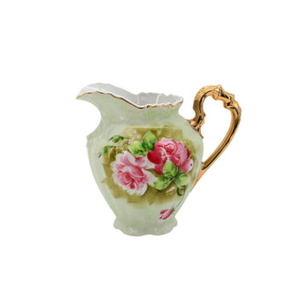 Lefton China Hand Painted Floral Porcelain Pitcher