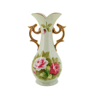 Lefton Double Handled Porcelain Vase