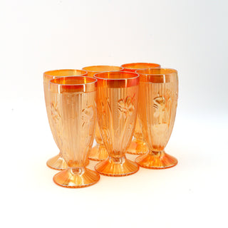 Carnival Glass Tumbler Set (Six Pieces)