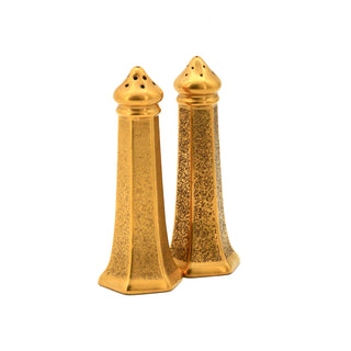 Pair of Pickard China Gold Encrusted Salt & Pepper Shakers