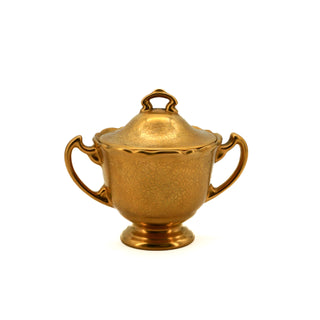 Pickard Gold Floral Footed Sugar Bowl