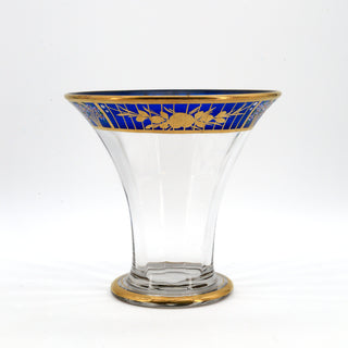 A.H. Heisey Company Gold Trim Glass Vase