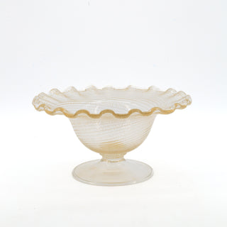 Murano Style Ruffled Candy Dish