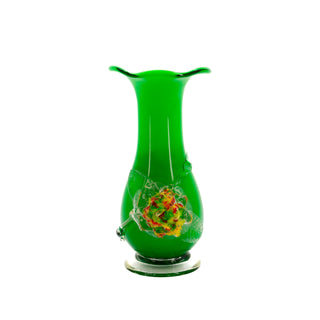 Stevens & Williams Decorative Green Glass Vase