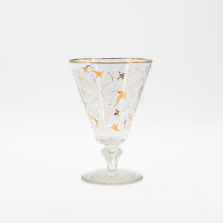 Libby Royal Fern Seville Tulip 12 Oz. Gold Leaf Martini Glass (Three Pieces)