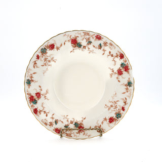 Minton Ancestral Bone China Scalloped Floral Salad Bowls (Five Pieces))