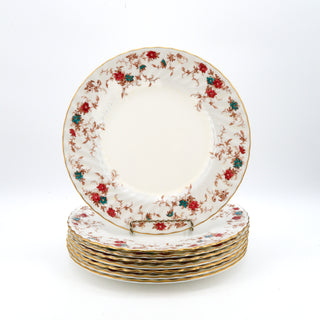 Minton Bone China "Ancestral" Dinner Plates (Eight Piece)