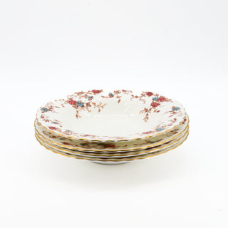 Minton Bone China "Ancestral" Soup Bowls (Four Piece)