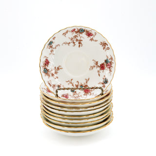 Minton Bone China Tea Saucers Set (Ten Pieces)