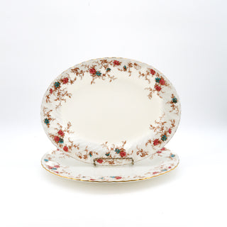 Minton Bone China "Ancestral" Serving Platters (Two Piece)