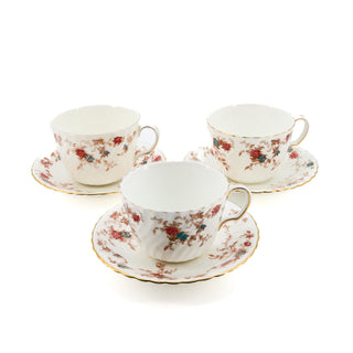 Minton Bone China Coffee Cups & Saucers (Six Pieces)