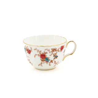 Minton Bone China "Ancestral" Teacup & Saucer Set (Six Pieces)