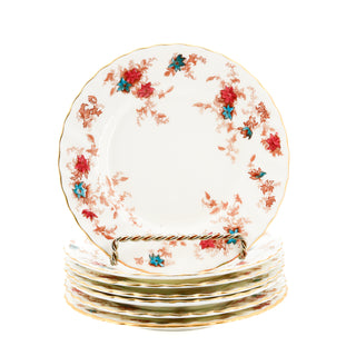 Minton Bone China "Ancestral" Bread Plate Set (Seven Piece)