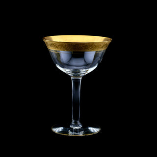 Tiffin Franciscan Valencia Gold Encrusted Champagne Glasses