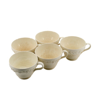 Wedgwood Embossed Queensware Tea Cups (Five Pieces))