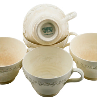 Wedgwood Embossed Queensware Tea Cups (Five Pieces))