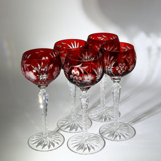 Nachtmann "Traube" Hock Glass - Set Of 6 In Red