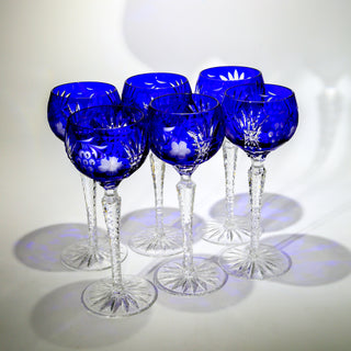 Nachtmann "Traube" Hock Glass - Set Of 6 In Blue