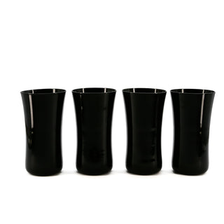 Black Glass Tumbler - Set Of 4