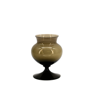 Smoke Brown Glass Goblet