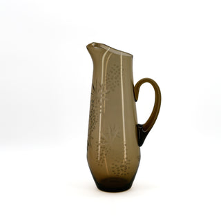 Bohemian Etched Glass Pitcher