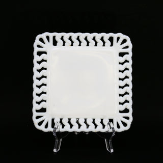 Small Milk Glass Serving Plate