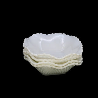 Hazel-Atlas Diamond Grid Candy Dish - Set Of 4