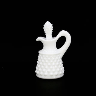 Fenton "Hobnail" Milk Glass Oil Cruet w/ Stopper