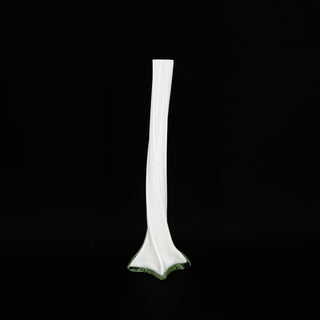 White Ankerglass Twisted Vase