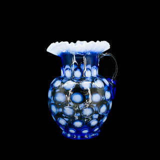 Fenton Glass Blue "Coin Spot" Pitcher