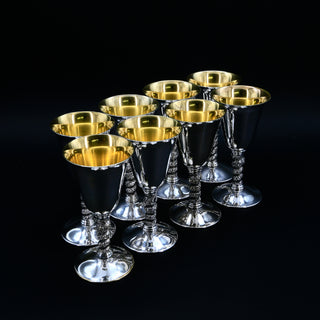 EP Brass Spain Silver Plated Cordial Cup - Set Of 8