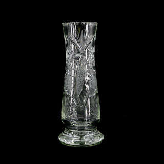 Bohemian "Pod & Star" Cut Crystal Vase